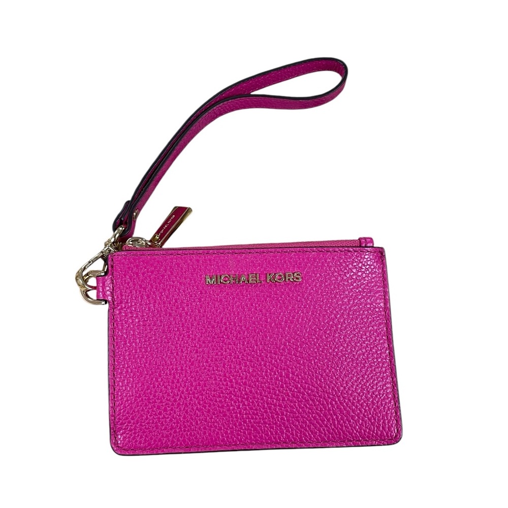 Michael Kors Leather Jet Set Small Coin Purse Wild Berry